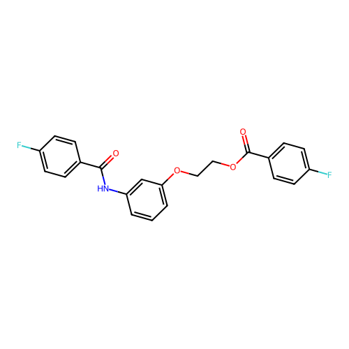 2-{3-[(4-Fluorobenzoyl)amino]phenoxy}ethyl 4-fluorobenzenecarboxylate structure