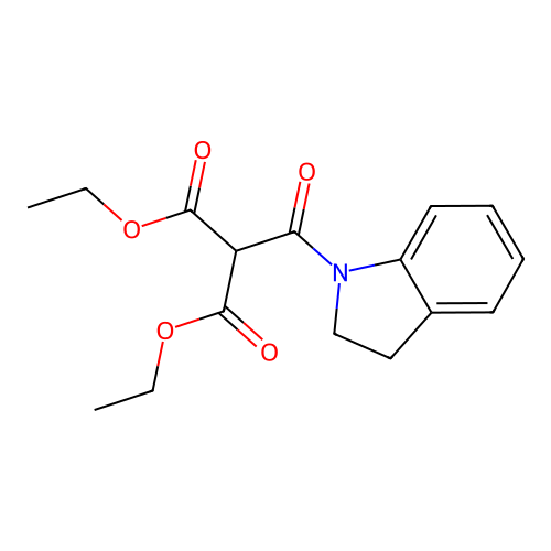 1,3-Diethyl 2-[(2,3-dihydro-1H-indol-1-yl)carbonyl]propanedioate structure