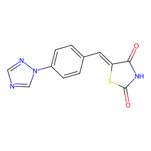 5-[[4-(1,2,4-Triazol-1-yl)phenyl]methylidene]-1,3-thiazolidine-2,4-dione structure