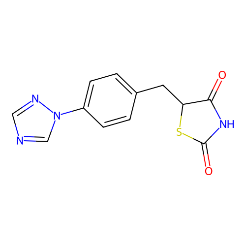 5-[4-(1H-1,2,4-triazol-1-yl)benzyl]-1,3-thiazolane-2,4-dione structure