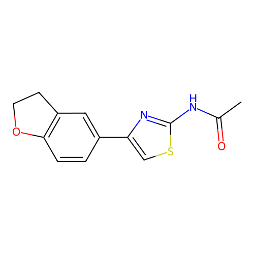 N-[4-(2,3-dihydro-1-benzofuran-5-yl)-1,3-thiazol-2-yl]acetamide structure