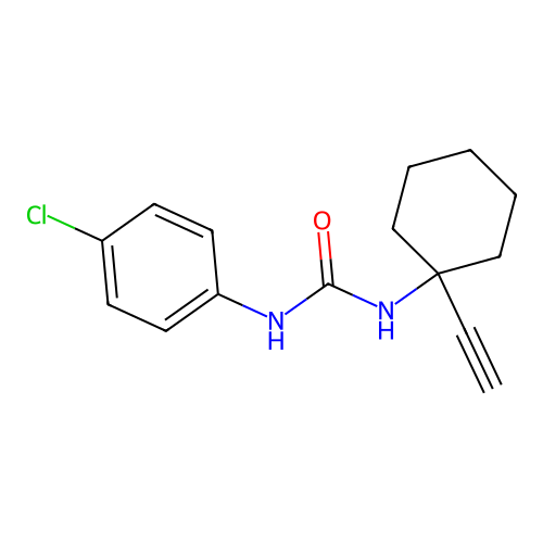 1-(4-Chlorophenyl)-3-(1-ethynylcyclohexyl)urea structure