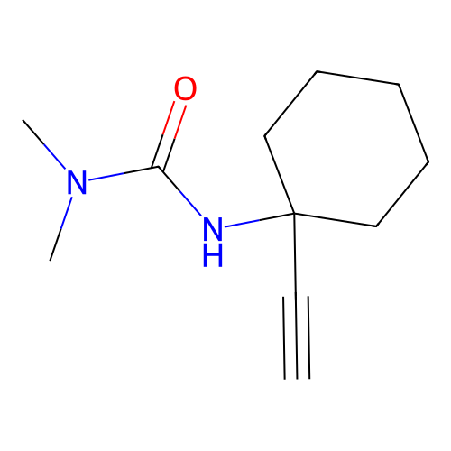 N'-(1-ethynylcyclohexyl)-N,N-dimethylurea structure
