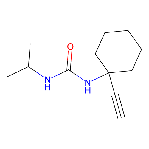N-(1-ethynylcyclohexyl)-N'-isopropylurea structure