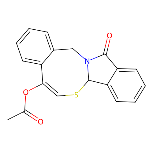 12-oxo-7a,12-dihydro-14H-isoindolo[2,1-b][4,2]benzothiazocin-5-yl acetate structure