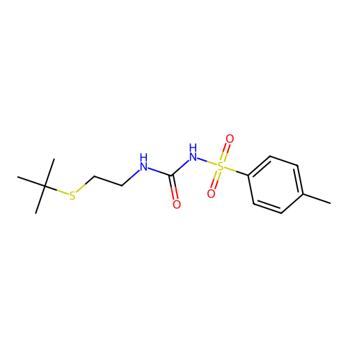 [({[2-(tert-butylsulfanyl)ethyl]amino}carbonyl)amino](4-methylphenyl)dioxo-lambda~6~-sulfane structure