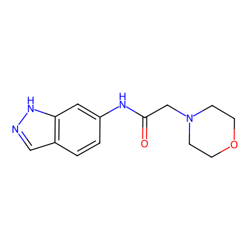 N-(1H-indazol-6-yl)-2-morpholinoacetamide structure