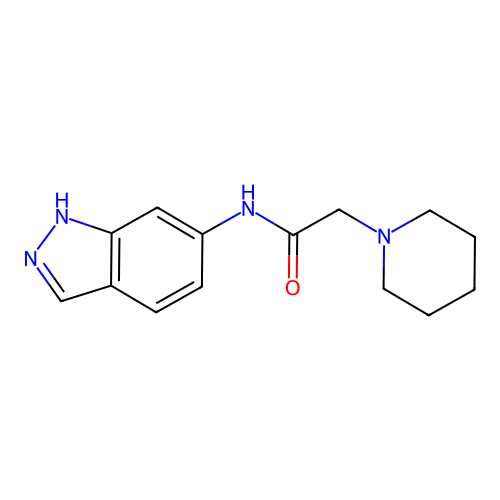 N-(1H-indazol-6-yl)-2-piperidinoacetamide structure