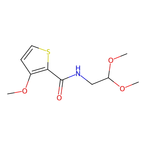 N-(2,2-dimethoxyethyl)-3-methoxythiophene-2-carboxamide structure