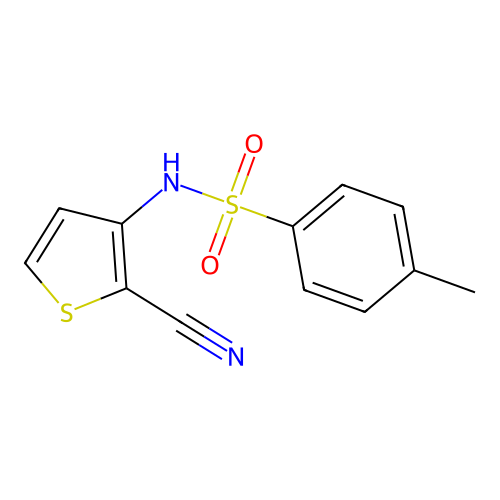 N-(2-cyano-3-thienyl)-4-methylbenzenesulfonamide structure