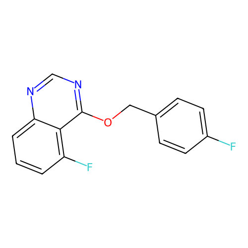 5-Fluoro-4-[(4-fluorophenyl)methoxy]quinazoline structure