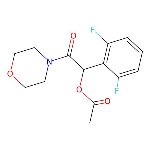 1-(2,6-Difluorophenyl)-2-morpholino-2-oxoethyl acetate structure