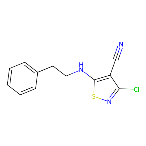 3-Chloro-5-(phenethylamino)-4-isothiazolecarbonitrile structure