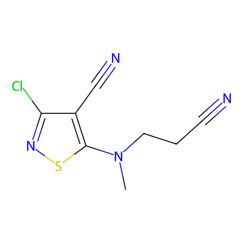 3-Chloro-5-[(2-cyanoethyl)(methyl)amino]-4-isothiazolecarbonitrile structure