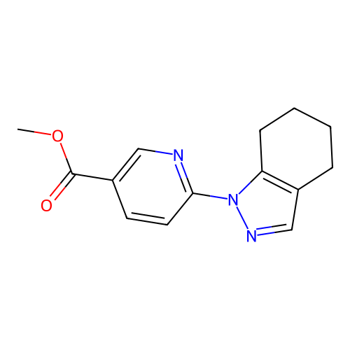 methyl 6-(4,5,6,7-tetrahydro-1H-indazol-1-yl)nicotinate structure