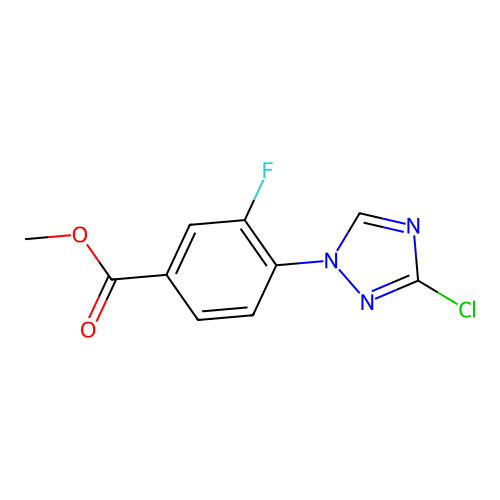 methyl 4-(3-chloro-1H-1,2,4-triazol-1-yl)-3-fluorobenzenecarboxylate structure