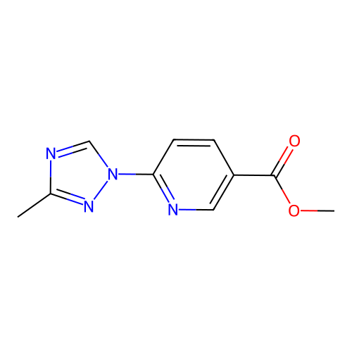 methyl 6-(3-methyl-1H-1,2,4-triazol-1-yl)nicotinate structure