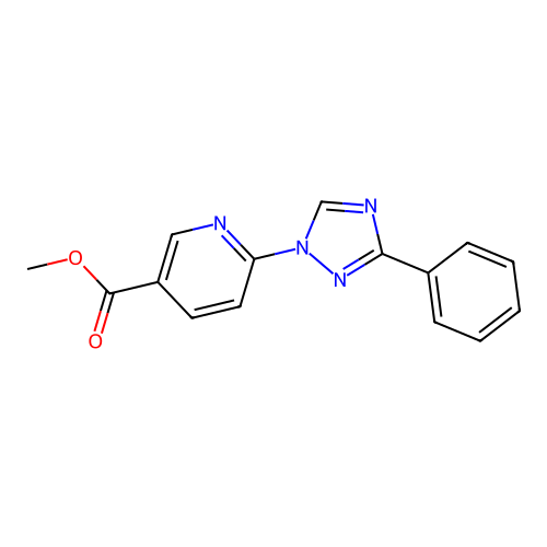 methyl 6-(3-phenyl-1H-1,2,4-triazol-1-yl)nicotinate structure