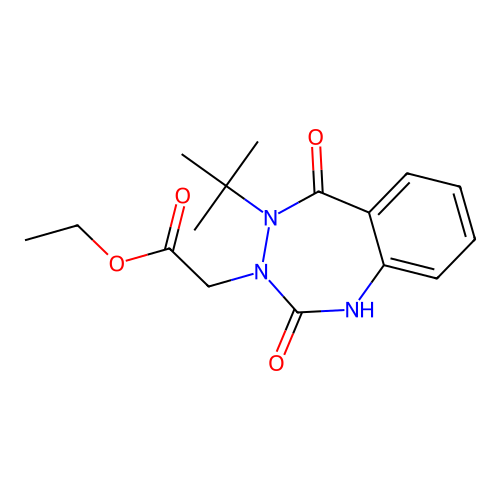 ethyl 2-(4-tert-butyl-2,5-dioxo-1H-1,3,4-benzotriazepin-3-yl)acetate structure