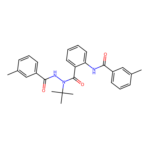 N-(2-{[1-(tert-butyl)-2-(3-methylbenzoyl)hydrazino]carbonyl}phenyl)-3-methylbenzenecarboxamide structure