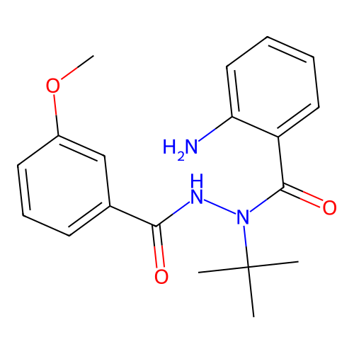 2-amino-N-(tert-butyl)-N'-(3-methoxybenzoyl)benzenecarbohydrazide structure