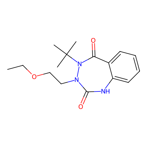 4-tert-butyl-3-(2-ethoxyethyl)-1H-1,3,4-benzotriazepine-2,5-dione structure