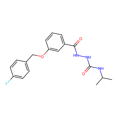 2-{3-[(4-fluorobenzyl)oxy]benzoyl}-N-isopropyl-1-hydrazinecarboxamide structure