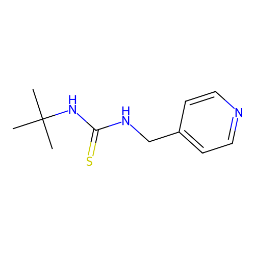 N-(tert-butyl)-N'-(4-pyridinylmethyl)thiourea structure