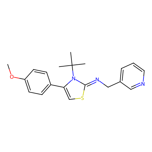 N-[3-(tert-butyl)-4-(4-methoxyphenyl)-1,3-thiazol-2(3H)-yliden](3-pyridinyl)methanamine structure