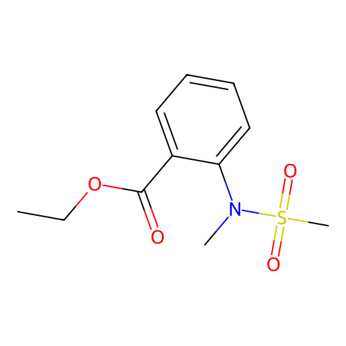 Ethyl 2-[methyl(methylsulfonyl)amino]benzenecarboxylate structure
