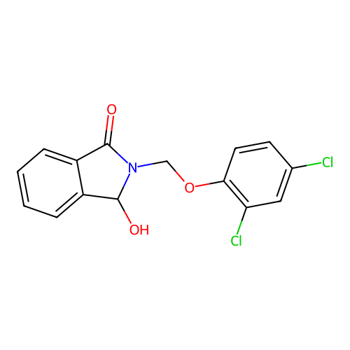 2-[(2,4-Dichlorophenoxy)methyl]-3-hydroxy-1-isoindolinone structure