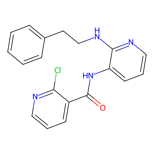 2-chloro-N-[2-(phenethylamino)-3-pyridinyl]nicotinamide structure