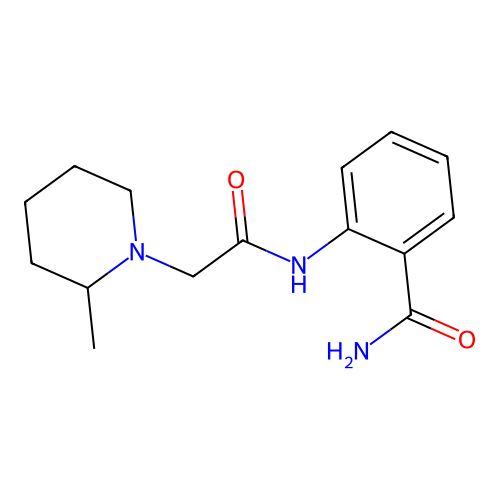 2-{[2-(2-Methylpiperidino)acetyl]amino}benzenecarboxamide structure
