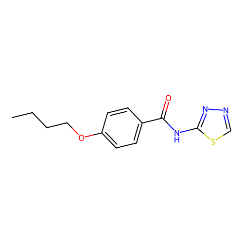 4-butoxy-N-(1,3,4-thiadiazol-2-yl)benzamide structure