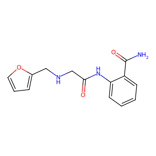 2-({2-[(2-Furylmethyl)amino]acetyl}amino)benzenecarboxamide structure