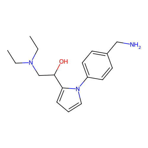 1-{1-[4-(aminomethyl)phenyl]-1H-pyrrol-2-yl}-2-(diethylamino)-1-ethanol structure