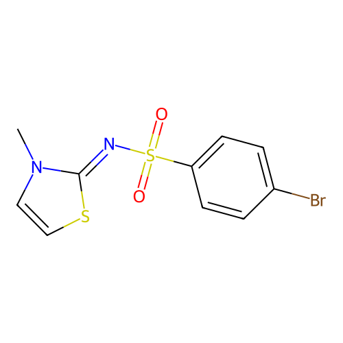 4-bromo-N-(3-methyl-1,3-thiazol-2-ylidene)benzenesulfonamide structure
