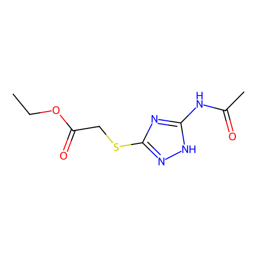 ethyl 2-{[3-(acetylamino)-1H-1,2,4-triazol-5-yl]sulfanyl}acetate structure