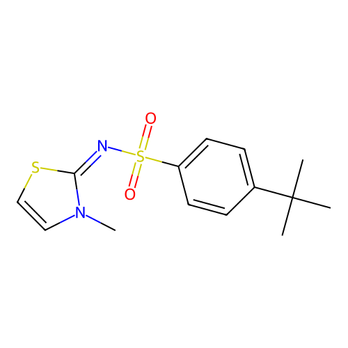 4-tert-butyl-N-(3-methyl-1,3-thiazol-2-ylidene)benzenesulfonamide structure