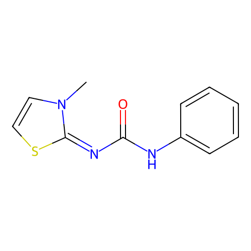 3-(3-Methyl-2,3-dihydro-1,3-thiazol-2-ylidene)-1-phenylurea structure