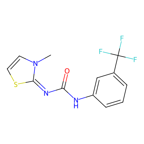 1-(3-Methyl-1,3-thiazol-2-ylidene)-3-[3-(trifluoromethyl)phenyl]urea structure