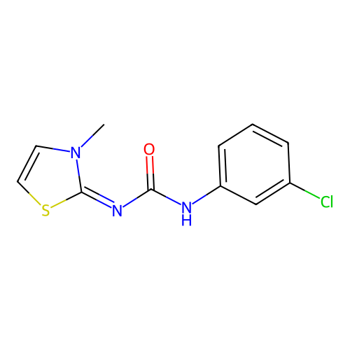 1-(3-Chlorophenyl)-3-(3-methyl-2,3-dihydro-1,3-thiazol-2-ylidene)urea structure