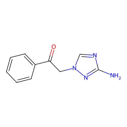 2-(3-amino-1H-1,2,4-triazol-1-yl)-1-phenyl-1-ethanone structure