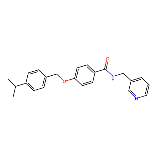 4-[(4-isopropylbenzyl)oxy]-N-(3-pyridinylmethyl)benzenecarboxamide structure