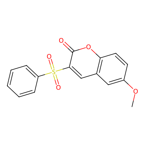 3-(benzenesulfonyl)-6-methoxy-2H-chromen-2-one structure