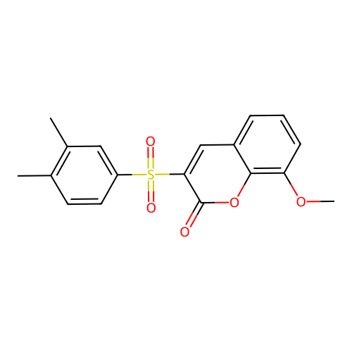 3-(3,4-Dimethylphenyl)sulfonyl-8-methoxychromen-2-one structure