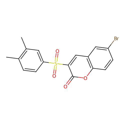 6-Bromo-3-(3,4-dimethylphenyl)sulfonylchromen-2-one structure