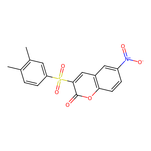 3-(3,4-Dimethylphenyl)sulfonyl-6-nitrochromen-2-one structure