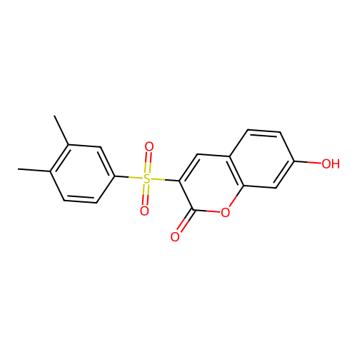 3-[(3,4-dimethylphenyl)sulfonyl]-7-hydroxy-2H-chromen-2-one structure