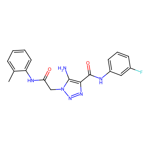 5-AMINO-N-(3-FLUOROPHENYL)-1-{[(2-METHYLPHENYL)CARBAMOYL]METHYL}-1H-1,2,3-TRIAZOLE-4-CARBOXAMIDE structure